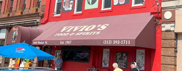 (Downtown, Detroit, MI) Scooter’s 1693rd bar, first visited in 2023. Our first stop after getting picked up at the airport. We were looking for someplace that would have brunch food...